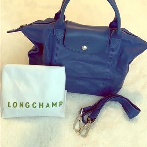 LONGCHAMP  LE PLIAGE CUIR top handle small blue